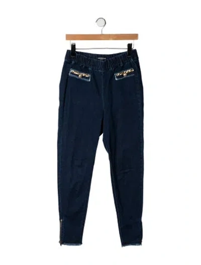 Pre-owned Generation Love Mid-rise Skinny Leg Jeans In Blue
