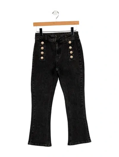 Pre-owned Generation Love Mid-rise Straight Leg Jeans In Black
