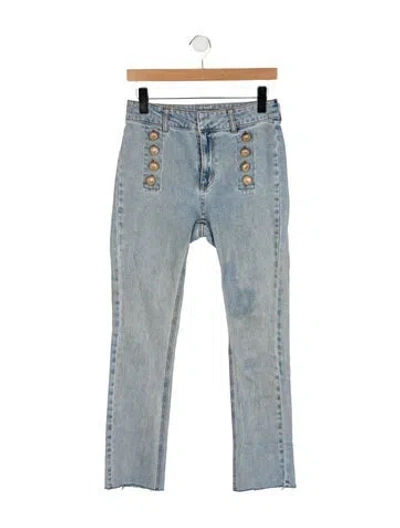 Pre-owned Generation Love Mid-rise Straight Leg Jeans In Blue