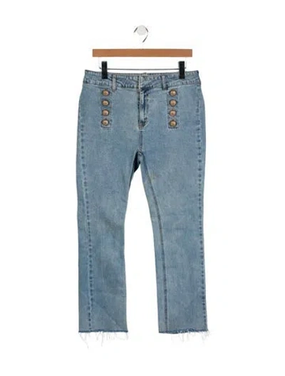 Pre-owned Generation Love Mid-rise Straight Leg Jeans In Blue