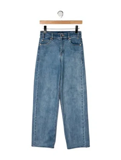 Pre-owned Generation Love Mid-rise Straight Leg Jeans In Blue