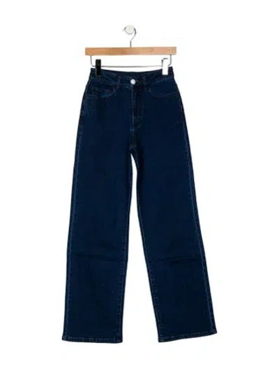 Pre-owned Generation Love Mid-rise Wide Leg Jeans In Blue