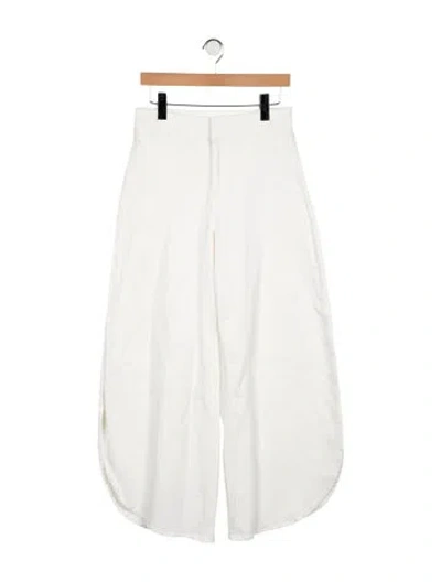 Pre-owned Generation Love Mid-rise Wide Leg Jeans In White