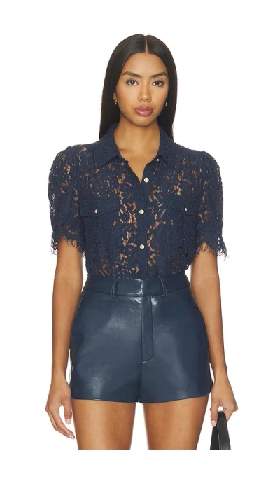 Generation Love Mikaelle Lace Shirt In Peacock