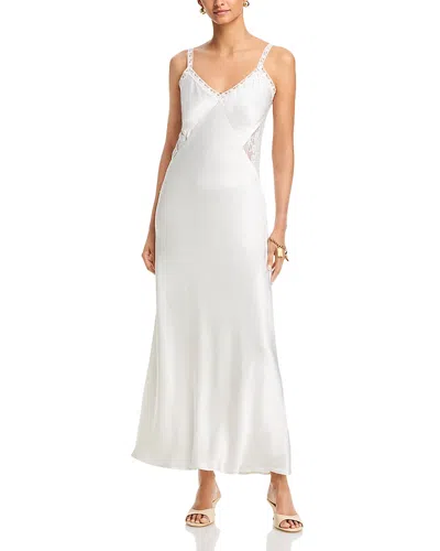 Generation Love Milena Lace Combo Liquid Satin Maxi Dress In White
