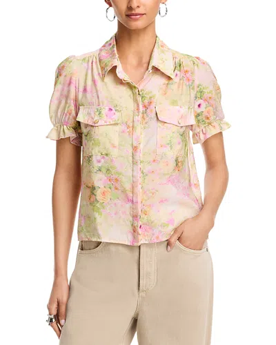 Generation Love Mina Floral Voile Blouse In Multi