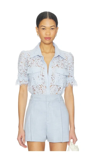 Generation Love Mina Lace Shirt In Blue