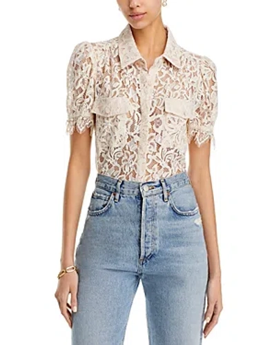 Generation Love Mina Lace Shirt In French Beige