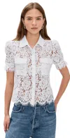 Generation Love Mina Lace Shirt In White