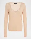 Generation Love Mirasol Crystal Splash V-neck Sweater In Pink