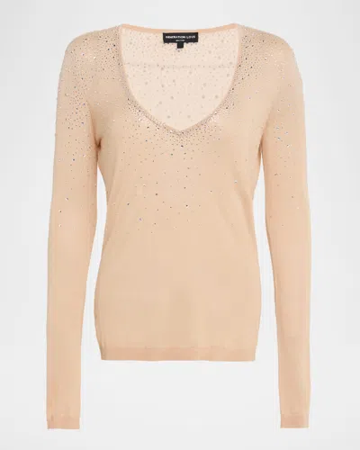 GENERATION LOVE MIRASOL CRYSTAL SPLASH V-NECK SWEATER