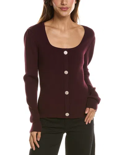 Generation Love Miriam Square Neck Cardigan In Red