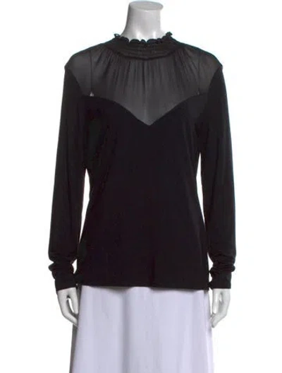 Pre-owned Generation Love Mock Neck Long Sleeve Sweatshirt In Black