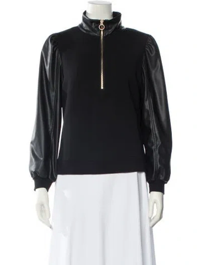 Pre-owned Generation Love Mock Neck Long Sleeve Sweatshirt In Black