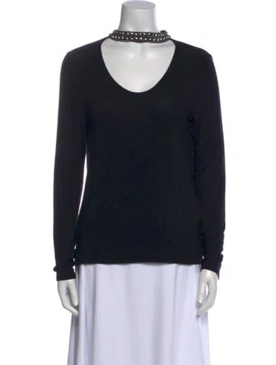 Pre-owned Generation Love Mock Neck Long Sleeve Sweatshirt In Black