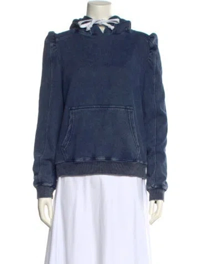 Pre-owned Generation Love Mock Neck Long Sleeve Sweatshirt In Blue