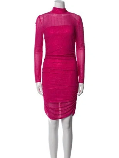 Pre-owned Generation Love Mock Neck Mini Dress In Pink