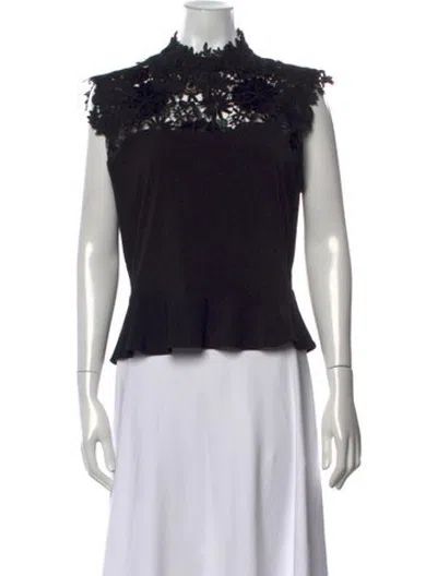 Pre-owned Generation Love Mock Neck Sleeveless Blouse W/ Tags In Black