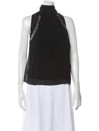 Pre-owned Generation Love Mock Neck Sleeveless Top W/ Tags In Black