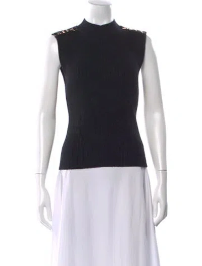Pre-owned Generation Love Mock Neck Sweater In Black