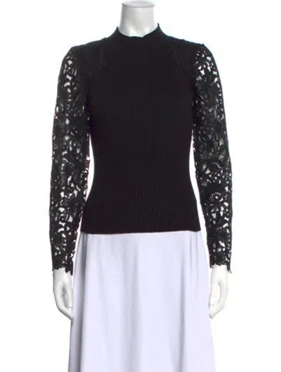 Pre-owned Generation Love Mock Neck Sweater In Black