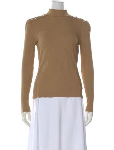 Pre-owned Generation Love Mock Neck Sweater In Neutral