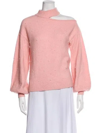 Pre-owned Generation Love Mock Neck Sweater In Pink