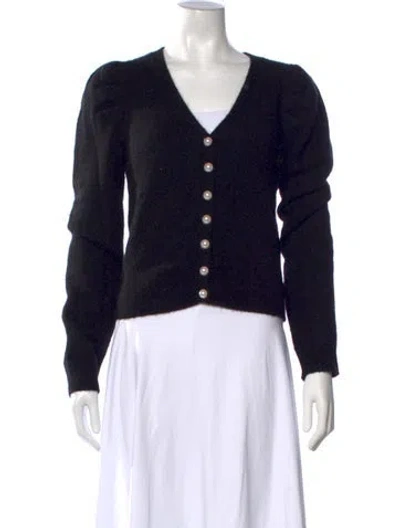 Pre-owned Generation Love Mohair V-neck Sweater W/ Tags In Black