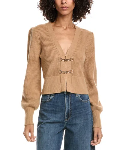 Generation Love Monse Saddle Buckle Wool Cardigan In Brown