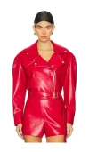 Generation Love Morello Faux Leather Jacket In Ruby
