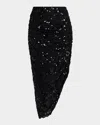Generation Love Nellia Sequined Asymmetric Skirt In Black