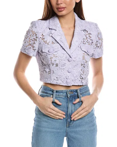 Generation Love Noah Lace Blazer In Purple