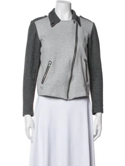 Pre-owned Generation Love Nylon Biker Jacket In Gray