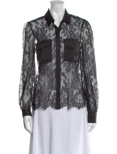Pre-owned Generation Love Nylon Lace Pattern Blouse In Multi