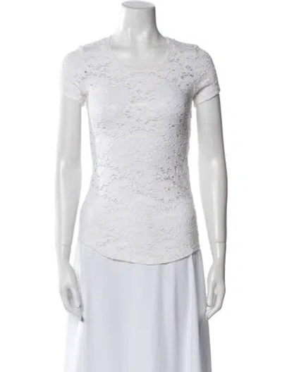 Pre-owned Generation Love Nylon Lace Pattern T-shirt In White