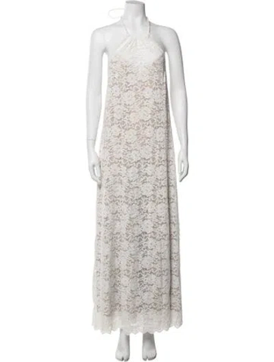 Pre-owned Generation Love Nylon Long Dress In Neutrals/white