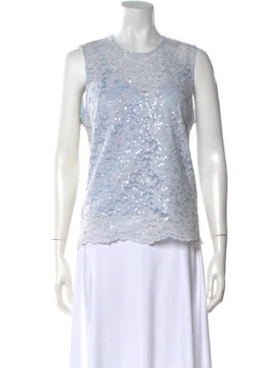 Pre-owned Generation Love Nylon Patterned Top In Blue