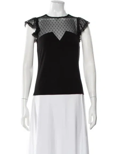 Pre-owned Generation Love Nylon Polka Dot Print Top In Black