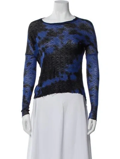 Pre-owned Generation Love Nylon Tie-dye Print Top In Blue