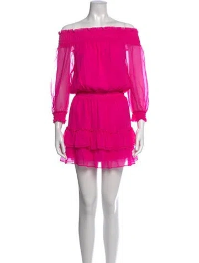 Pre-owned Generation Love Off-the-shoulder Mini Dress In Pink