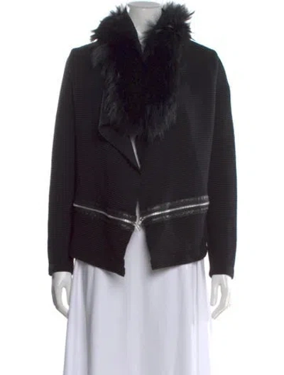 Pre-owned Generation Love Open Front Sweater In Black