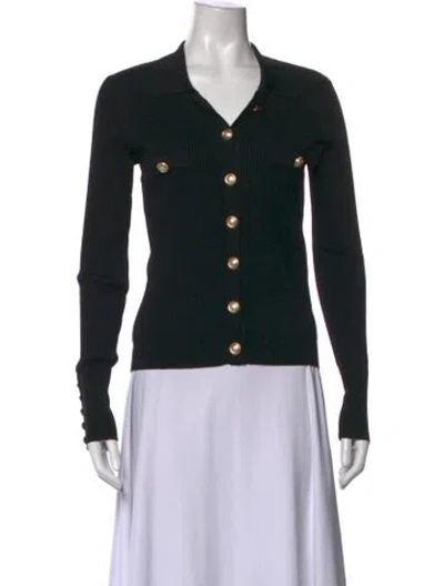 Pre-owned Generation Love Open Front Sweater In Black