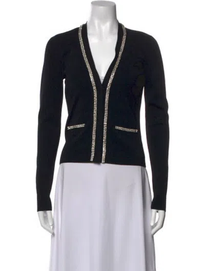Pre-owned Generation Love Open Front Sweater In Black