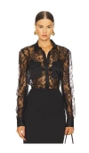 Generation Love Oslo Lace Top In 黑色