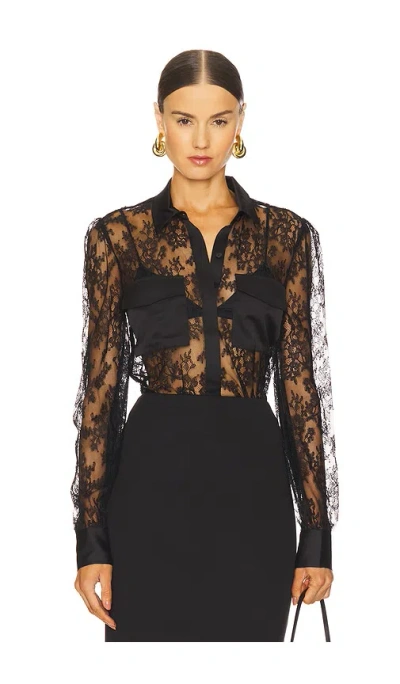 Generation Love Oslo Lace Top In 黑色