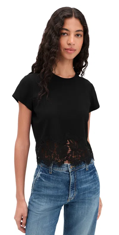 Generation Love Paige Rib Lace Combo Top Black