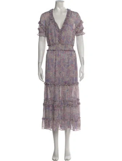 Pre-owned Generation Love Paisley Print Long Dress W/ Tags In Blue