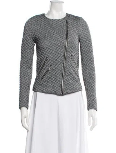 Pre-owned Generation Love Patterned Biker Jacket In Grey