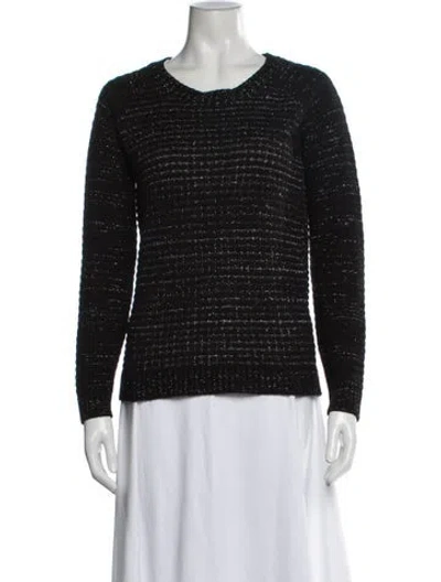 Pre-owned Generation Love Patterned Crew Neck Sweater In Black