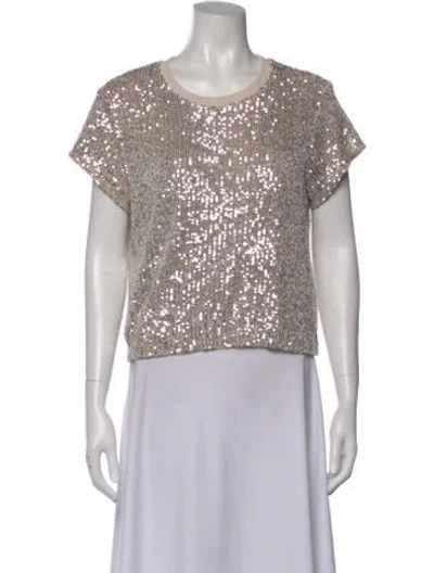 Pre-owned Generation Love Patterned Crew Neck Top In Neutral